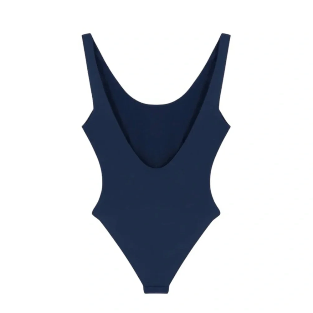 💫HP‼️💫 RARE‼️ NWT MADHAPPY x Onia Rachel One Piece Swimsuit in Navy, Size Small - Picture 4 of 6
